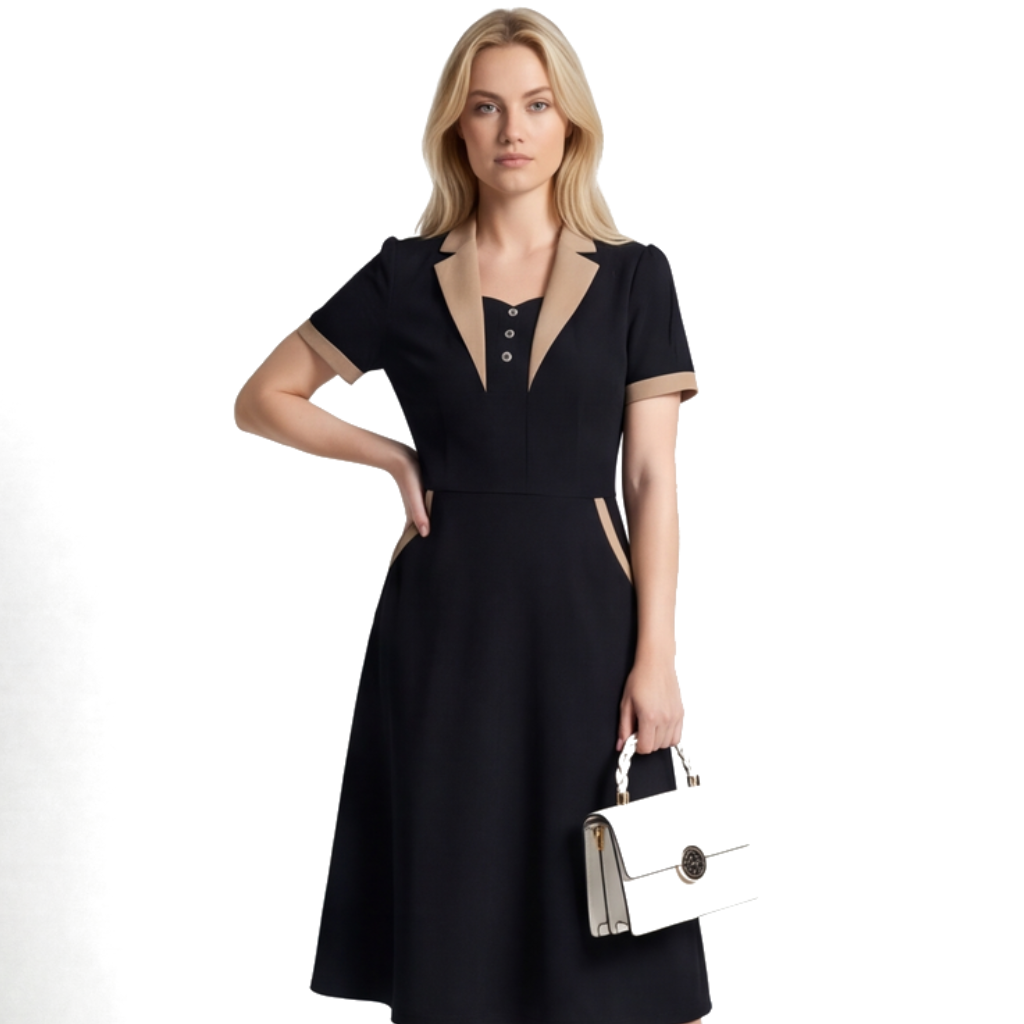 Aria Vance Lapel Dress