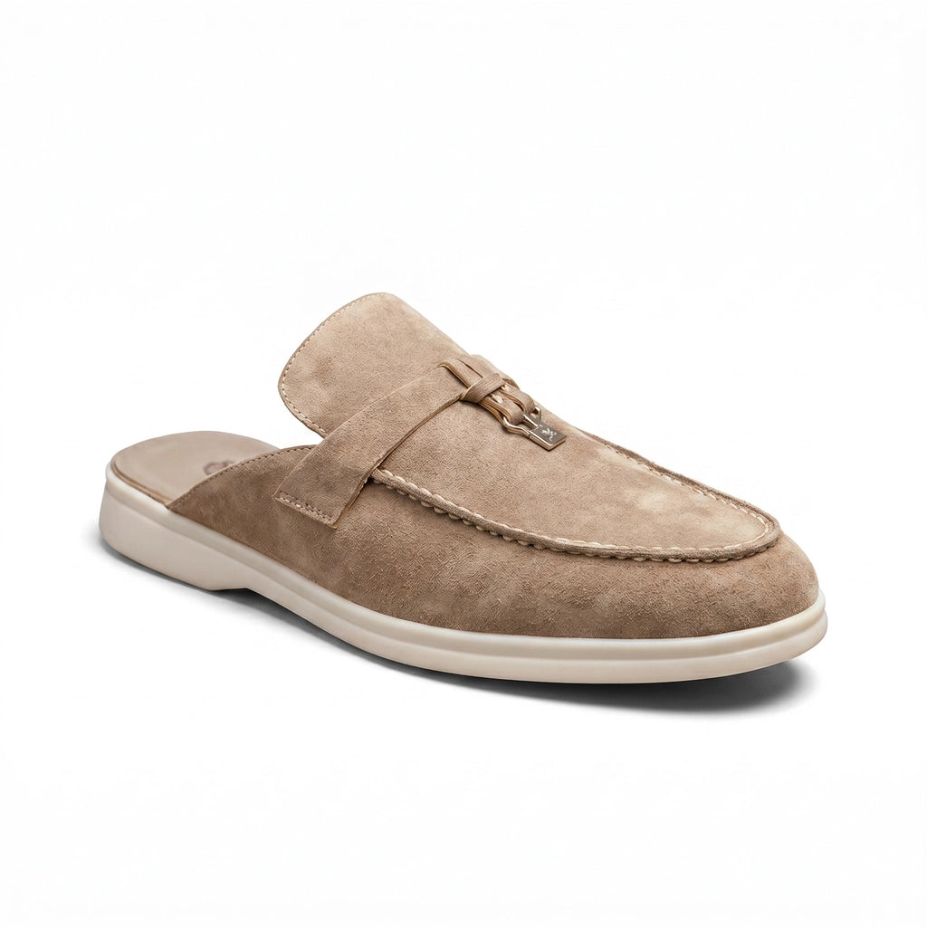 Camel Hanyu Leather Mule Slides 2