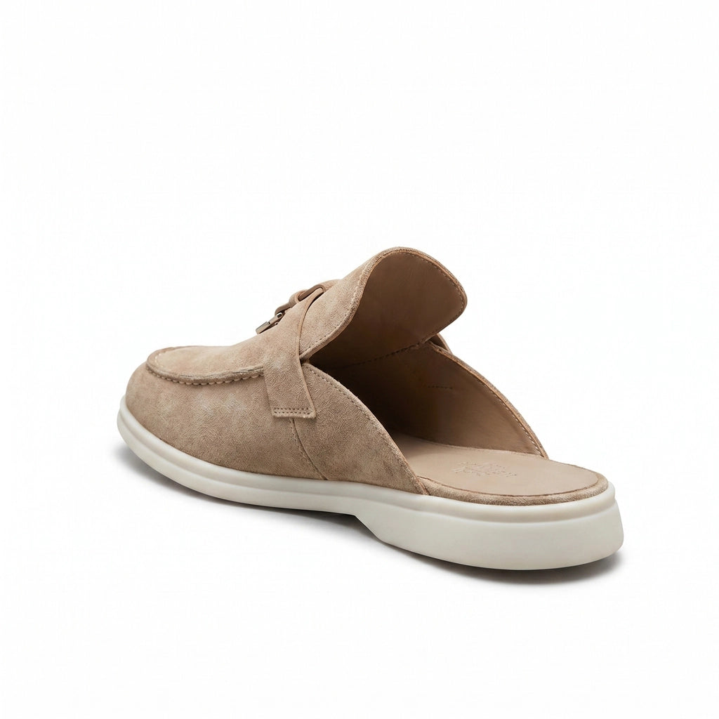 Camel Hanyu Leather Mule Slides 3