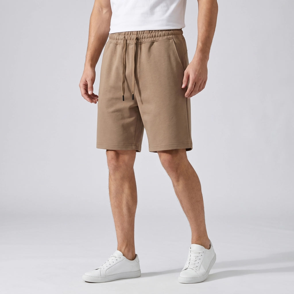 Dark Coffee Leighton Cotton Knit Shorts 3