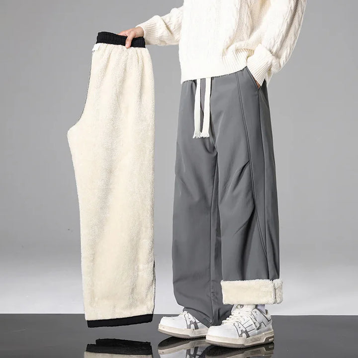 Aaryan | Men's Cuffed Fleece Sweatpants  - Color:Gray;Size:S