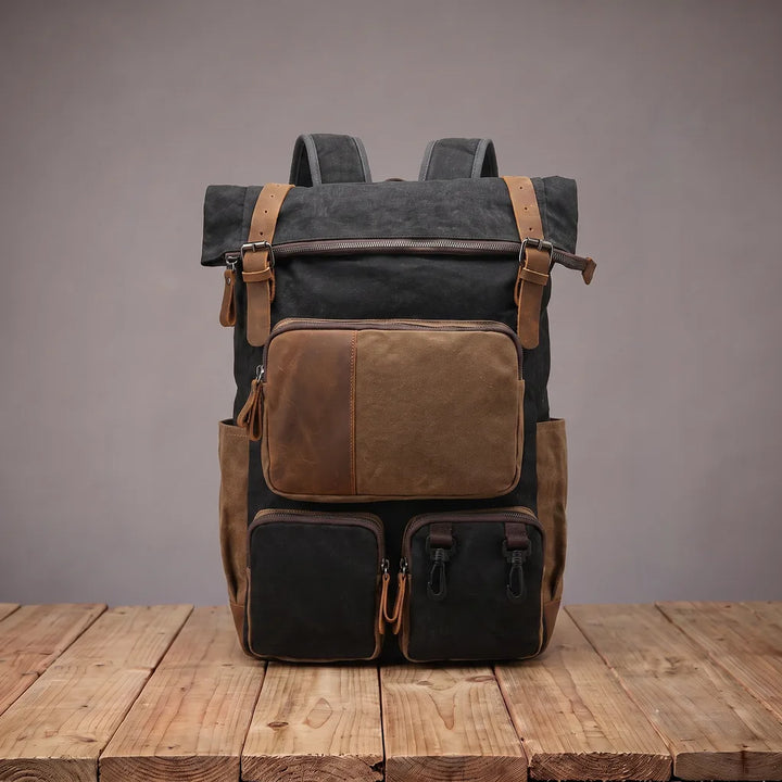 Abel | Work Laptop Waterproof Tote Backpack  - Color:Black