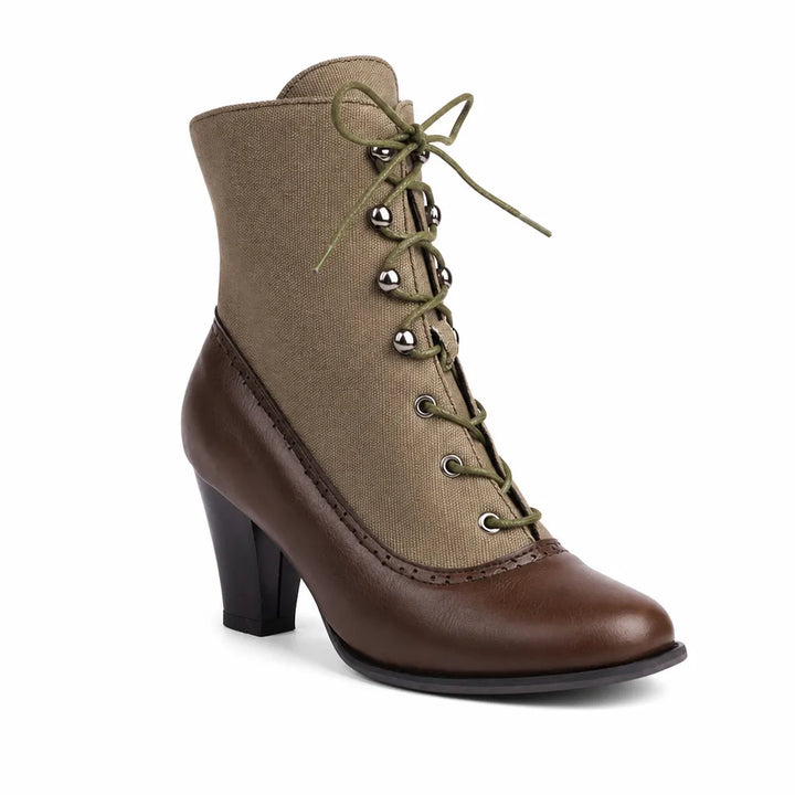 Women's Brown Hartwell Heeled Lace Up Boots (Copy)