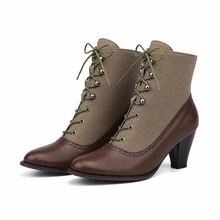 Women's Brown Hartwell Heeled Lace Up Boots (Copy)