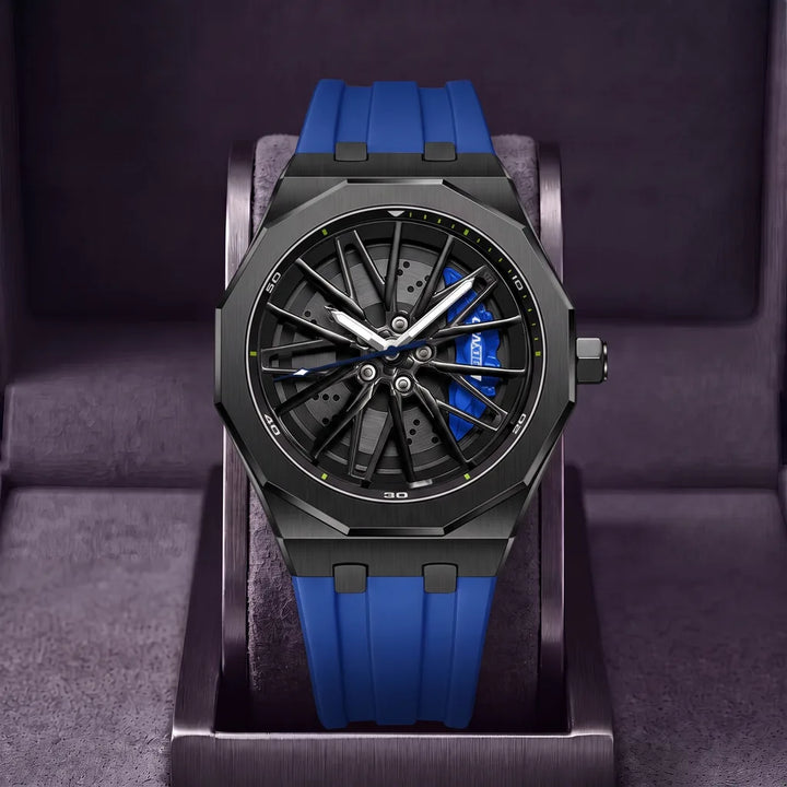Adrian Mens Motorsport Watch - Color:Black/Blue