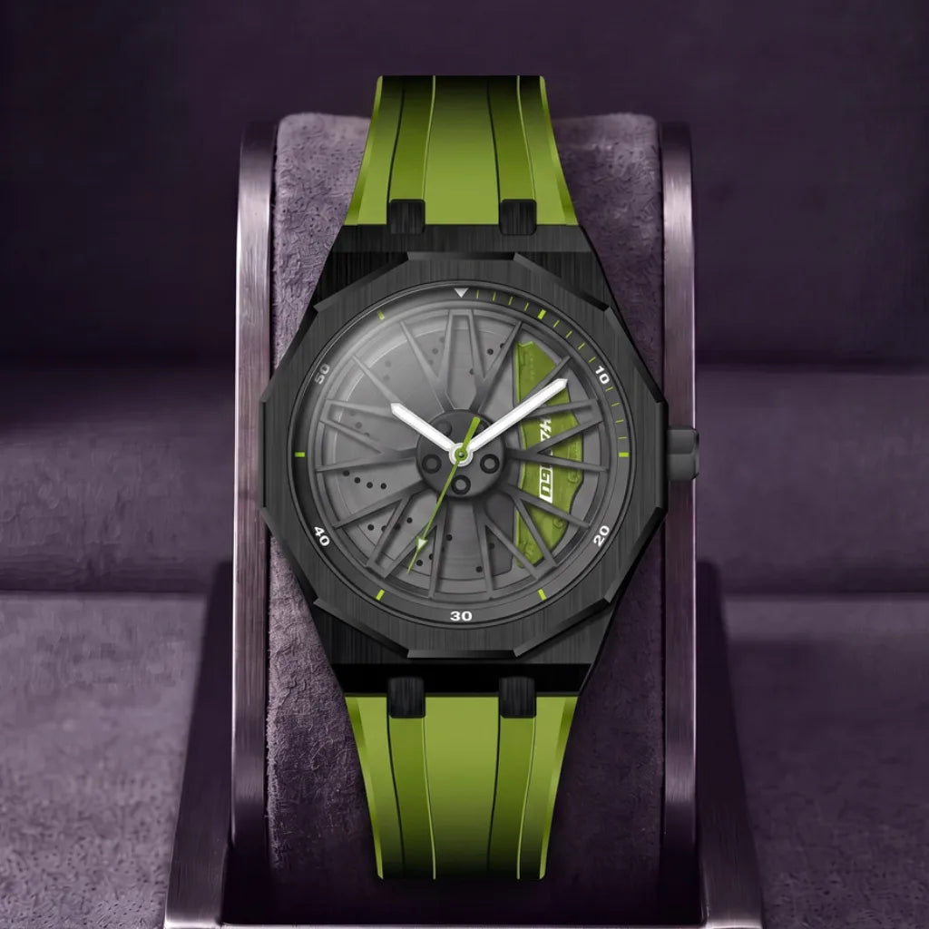 Adrian Mens Motorsport Watch - Color:Black/Green
