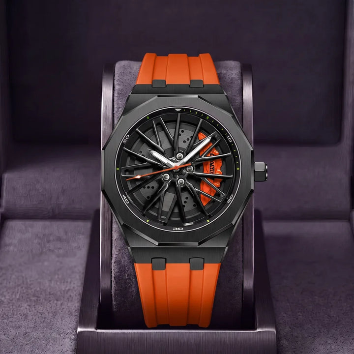 Adrian Mens Motorsport Watch - Color:Black/Orange