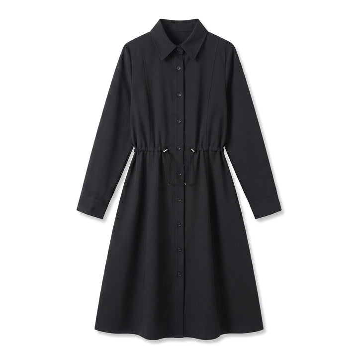 Adriana Miller Shirt Dress - Color:Black;Size:S