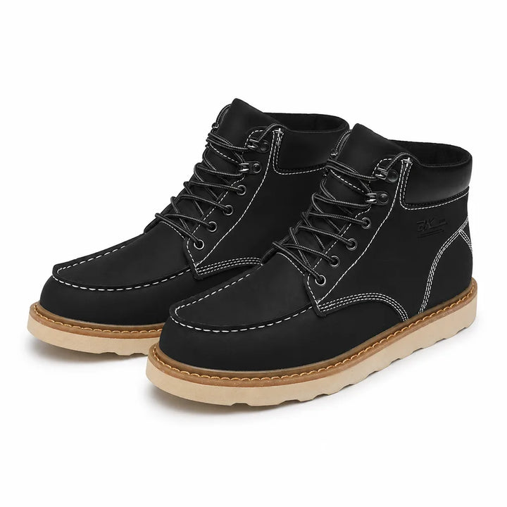Alcott Lace Up Work Boots - Color:Black;Size:38