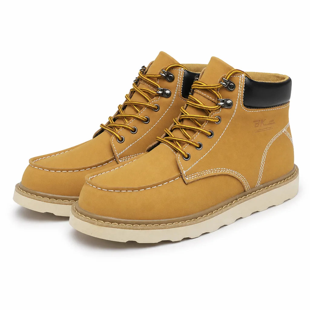 Alcott Lace Up Work Boots - Color:Khaki;Size:38