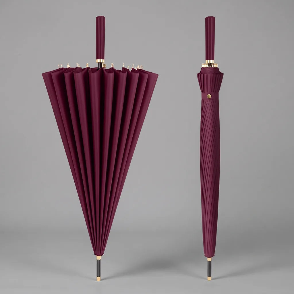 Aldridge | Outdoor Large Umbrella  - Color:Burgundy