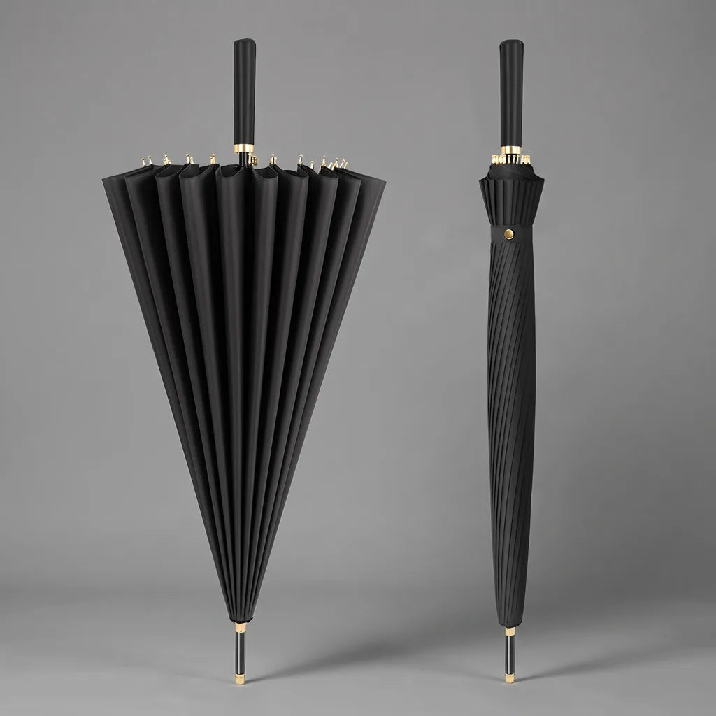 Aldridge | Outdoor Large Umbrella  - Color:Classic Black