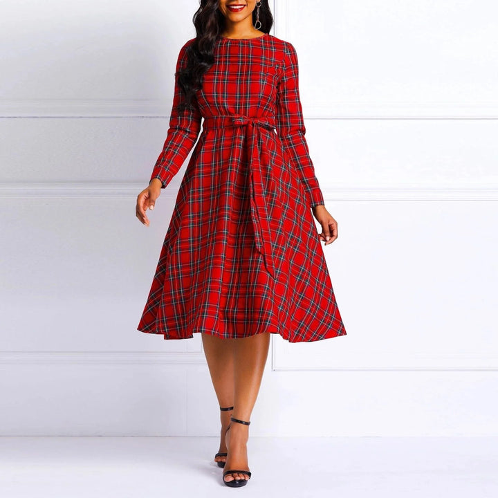 Alesha | Women's Elegant Christmas Dress  - Color:Red;Size:0XL