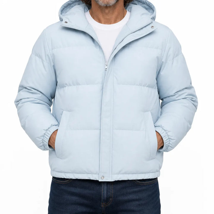 Men's Light Blue Alexandre | Men's Warm Puffer Jacket -No match