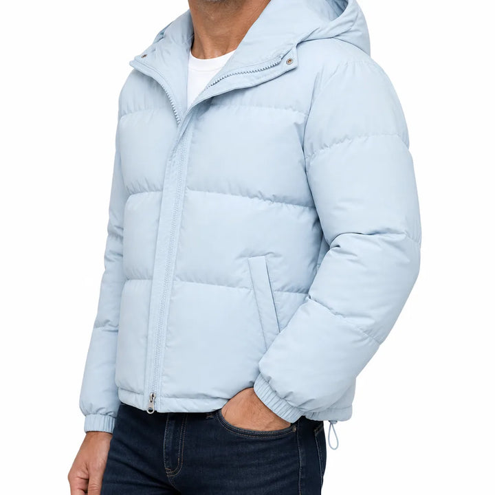 Men's Light Blue Alexandre | Men's Warm Puffer Jacket -No match