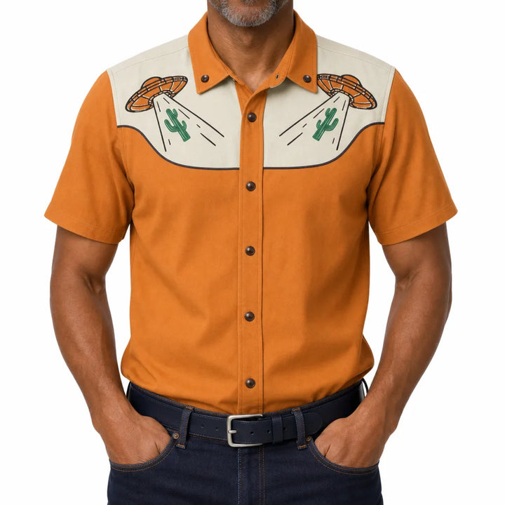 Alfie | Cowboy Western Style Shirt - Color:Dark Green;Size:4XL