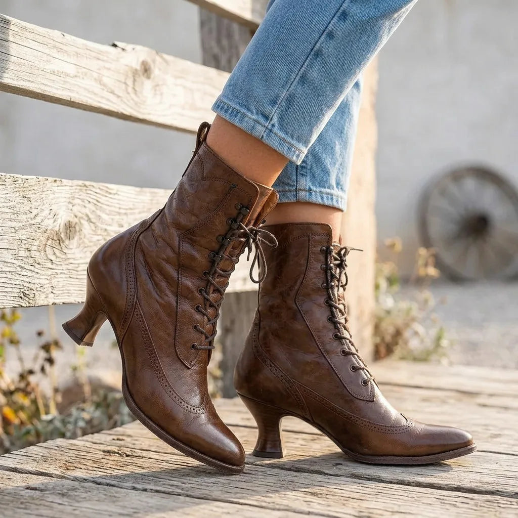 Alice | Women's Western Vintage Boots  - Color:Brown;Size:35