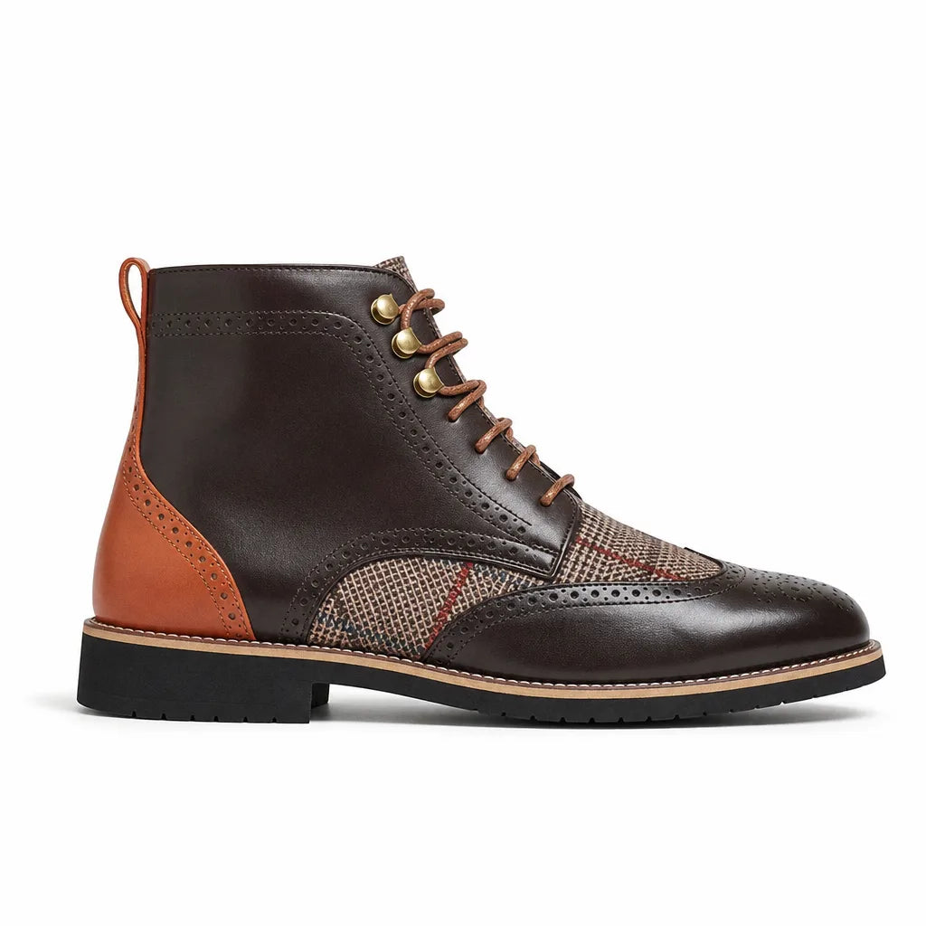 Men's Brown Harrison Lace-Up Ankle Boots