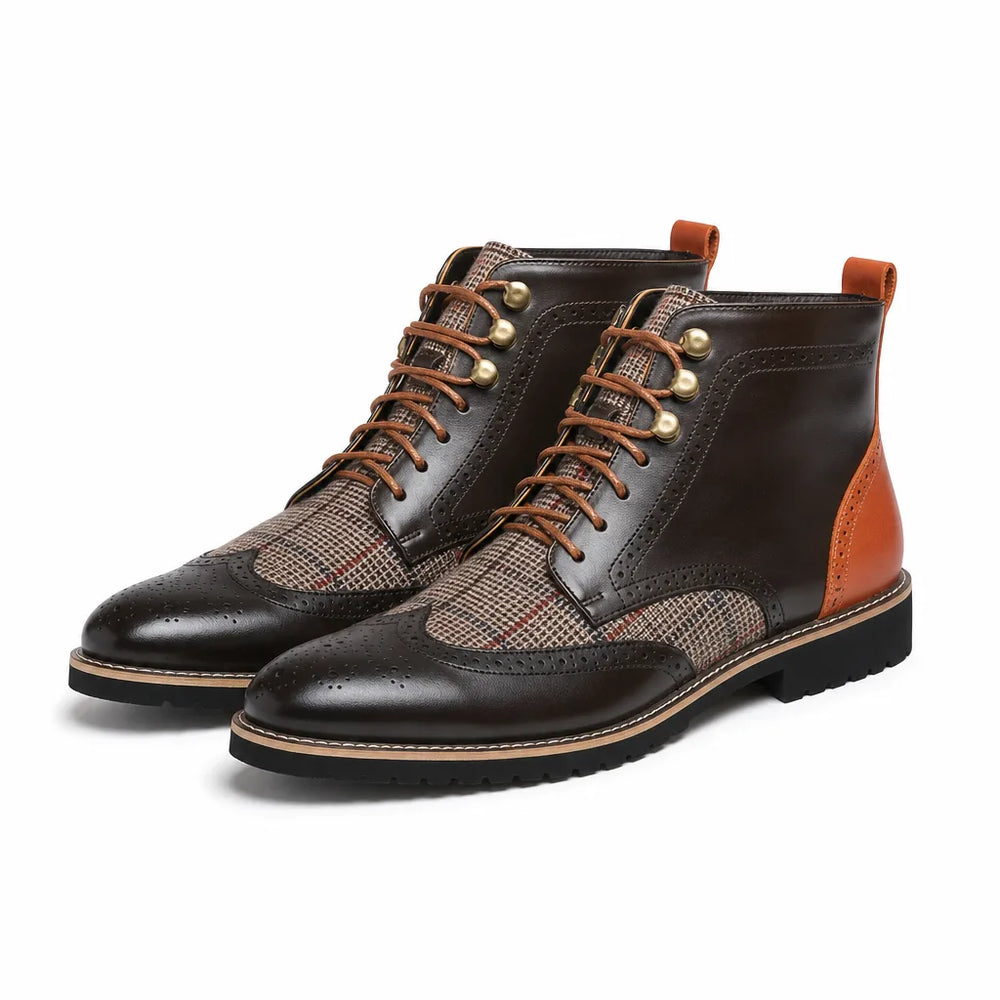 Men's Brown Harrison Lace-Up Ankle Boots