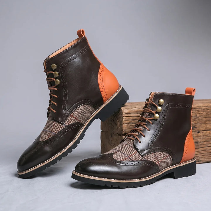 Men's Brown Harrison Lace-Up Ankle Boots