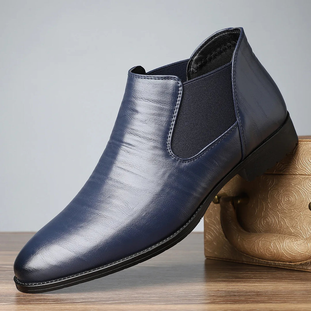 Amaan | Men's Luxury Chelsea Boots  - Color:Blue;Size:39