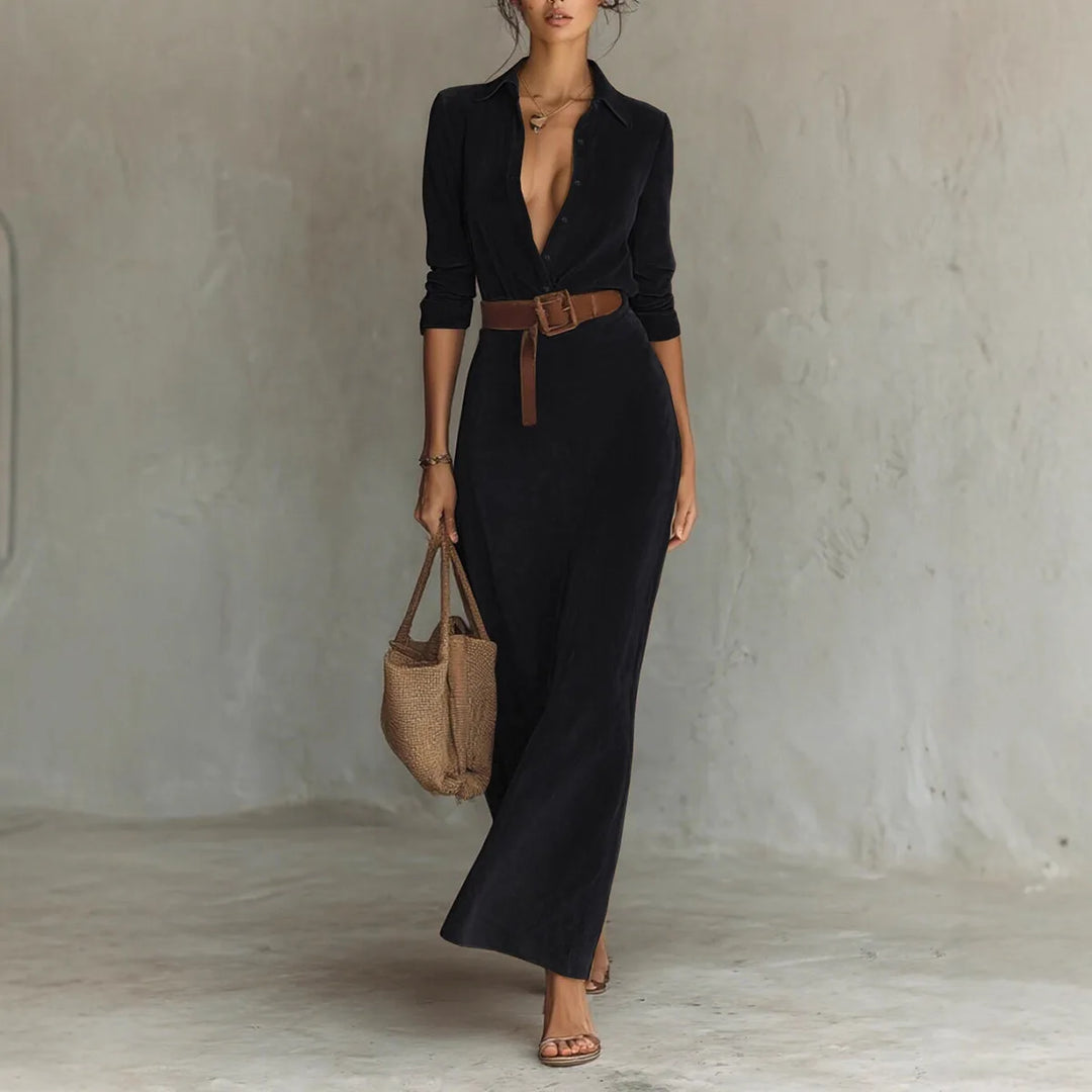 Amani | Women's Vintage Elegant Evening Dress  - Color:Black;Size:XS