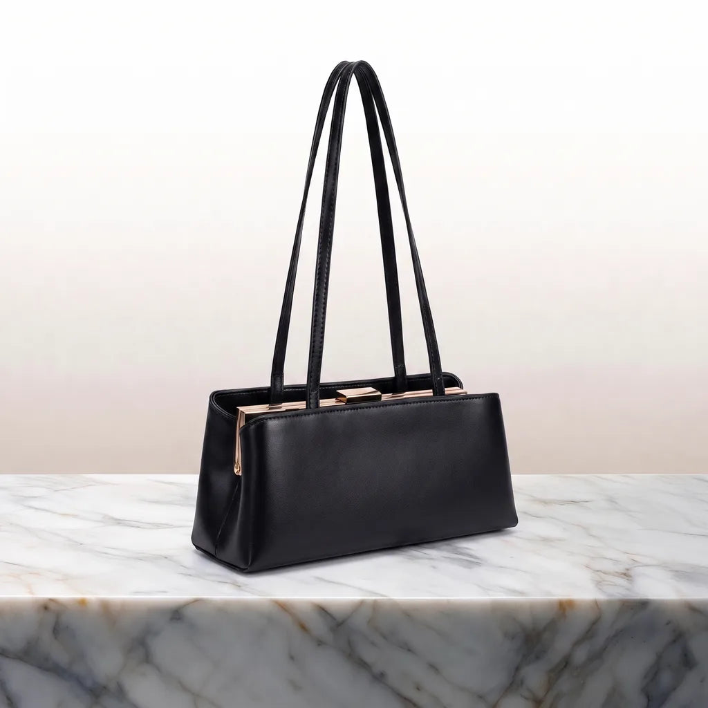 Women's Black Aylward Saddle Shoulder Bag