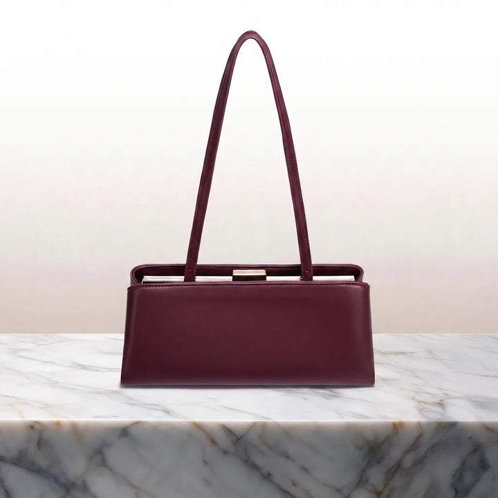 Women's Red Aylward Saddle Shoulder Bag