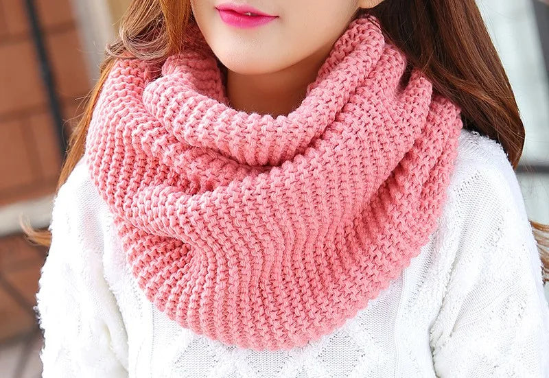 Amie | Women's Warm Infinity Winter Scarf  - Color:Pink