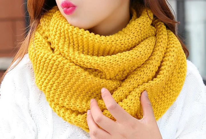 Amie | Women's Warm Infinity Winter Scarf  - Color:Yellow
