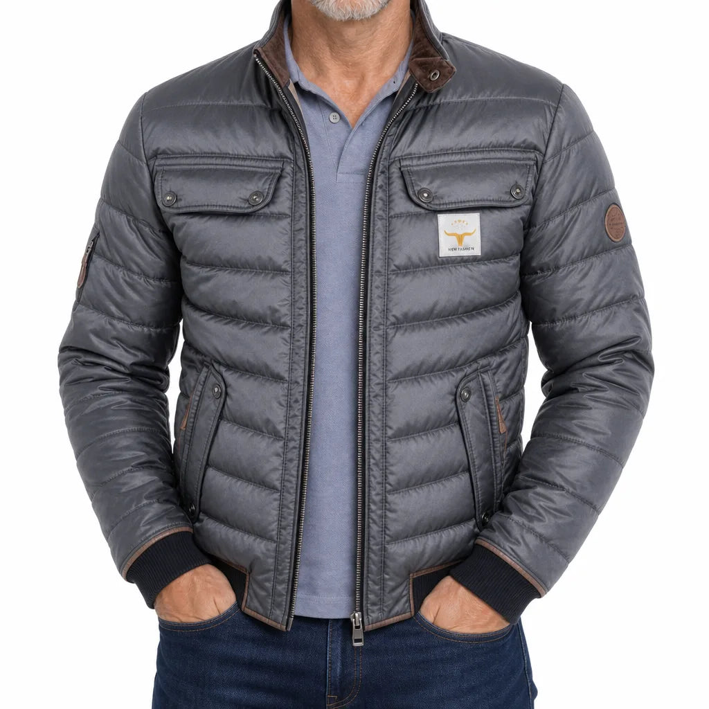Men's Gray Anders | Men's Stylish Quilted Jacket for Fall