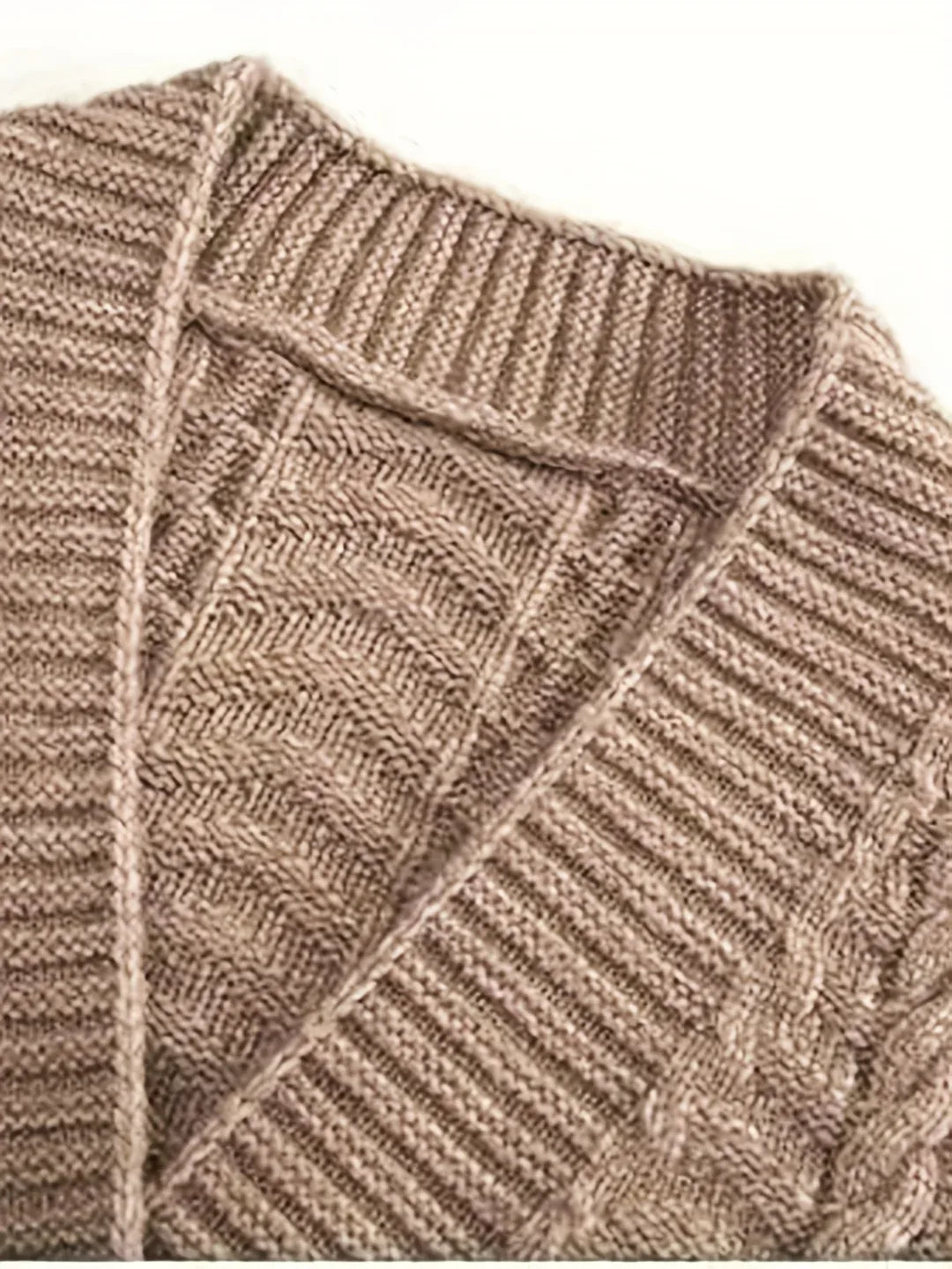 Women's Cable-Knit Longline Cardigan brown4.webp