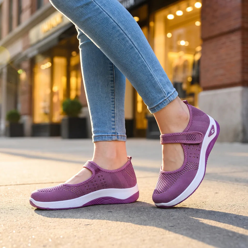 Anneliese Mary Jane Orthopedic Shoes - Color:Purple;Size:36