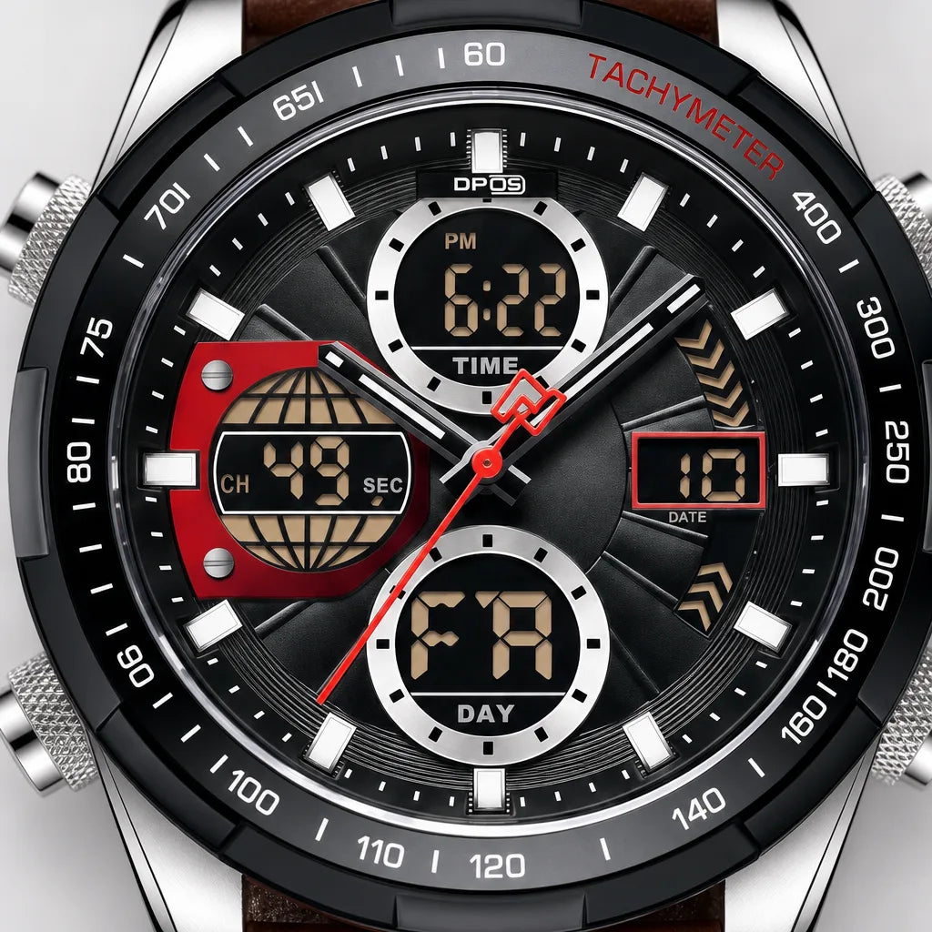 Men's Black Rhett Dual Display Watch