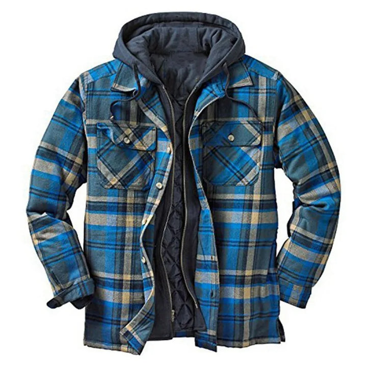 Arlo | Men's Winter Flannel Jacket - Size:XS;Color:Blue
