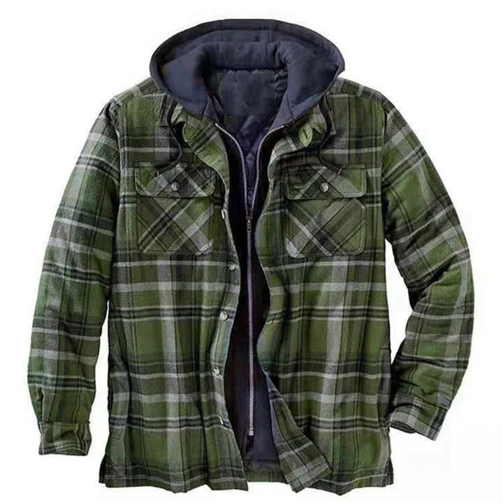 Arlo | Men's Winter Flannel Jacket - Size:XS;Color:Dark Green