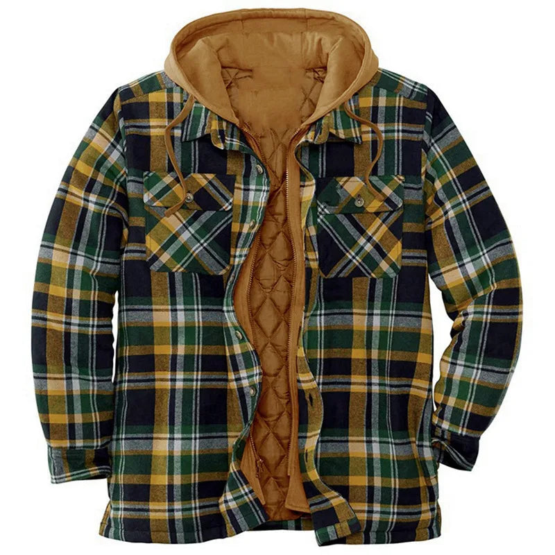 Arlo | Men's Winter Flannel Jacket - Size:XS;Color:Green