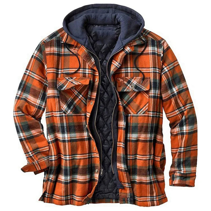 Arlo | Men's Winter Flannel Jacket - Size:XS;Color:Orange