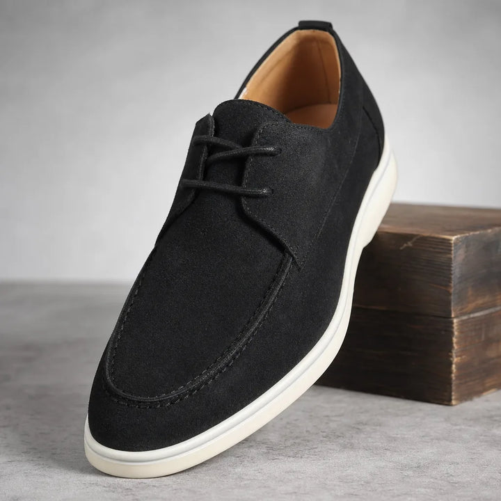 Arlo | Moc Toe Lace-Up Shoes - Color:Black;Size:38