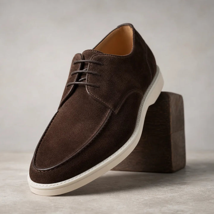 Arlo | Moc Toe Lace-Up Shoes - Color:Brown;Size:38