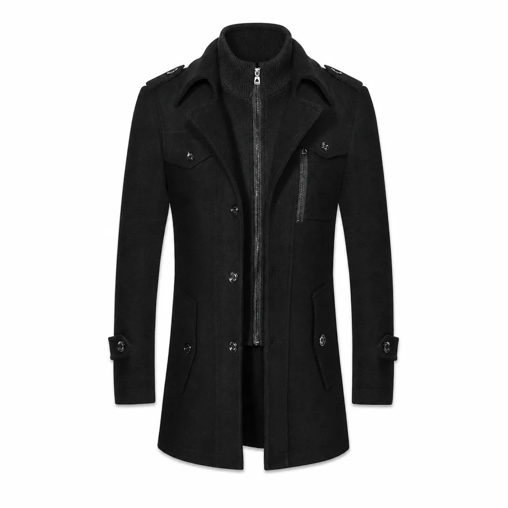 Ashford Wool-Blend Coat - Color:Black;Size:S