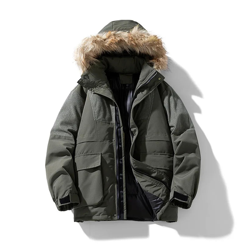 Aspen Ridge | Men's Winter Hooded Ski Jacket - Green