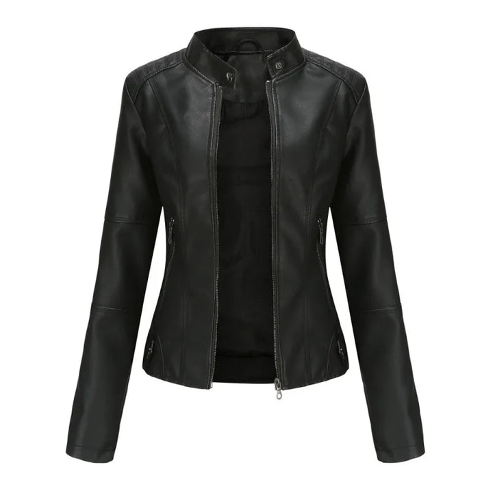 Auden | Women's Fall Leather Jacket  - Color:Black;Size:XXS
