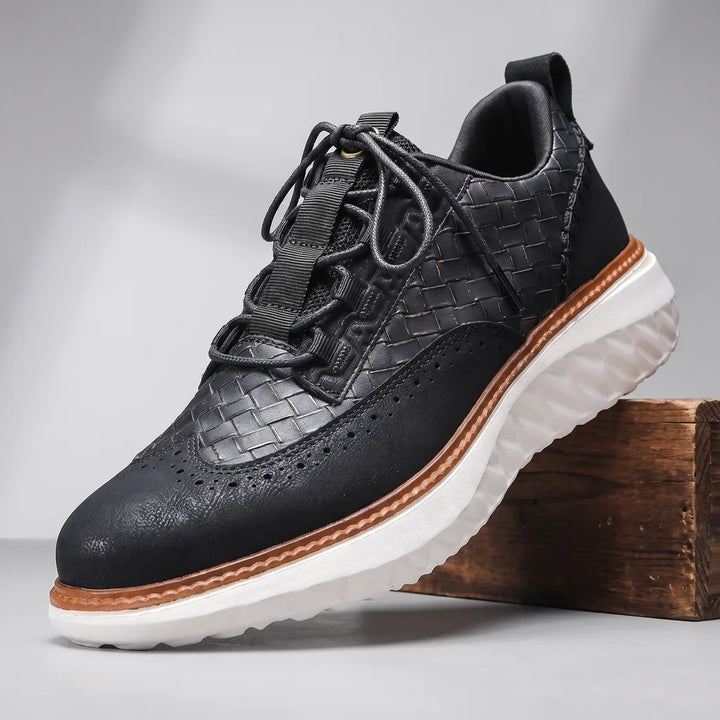 Austen Brogue Sneakers - Color:Black;Size:40