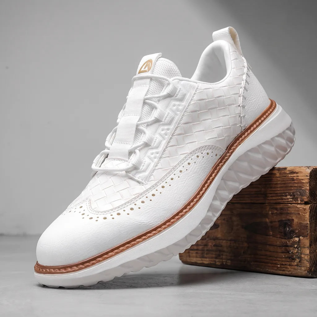 Austen Brogue Sneakers - Color:White;Size:40
