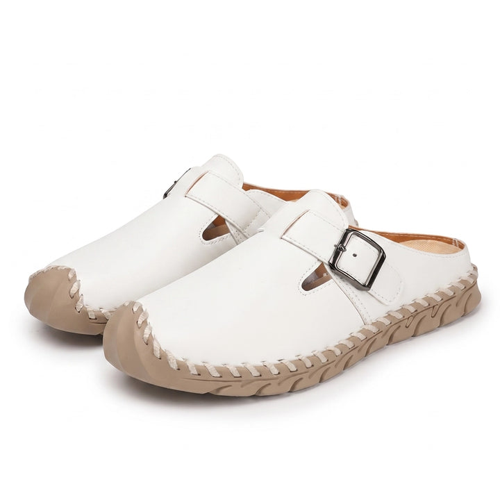 Avery Miller Woven Mules - Color:White;Size:36