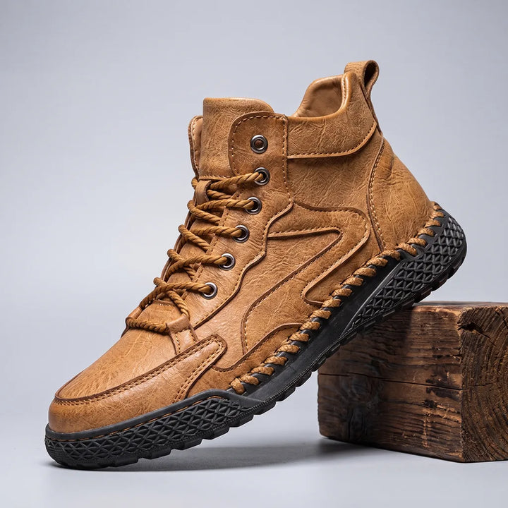 Axel | Mens Fall Hiking Boots - Color:Light Brown;Size:38