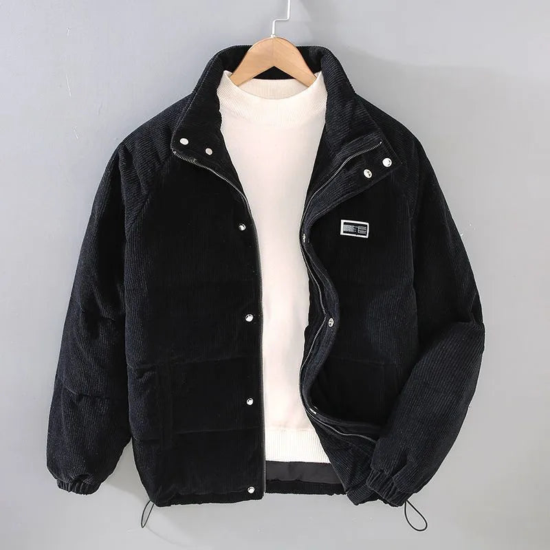 Ayres | Men's Corduroy Winter Jacket - Color:Black;Size:XS