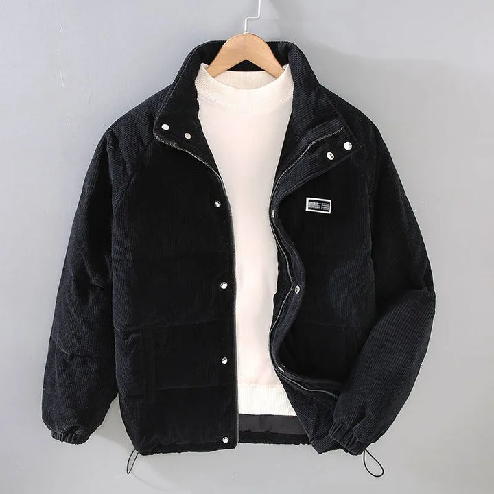 Ayres | Men's Corduroy Winter Jacket - Color:Black;Size:XS