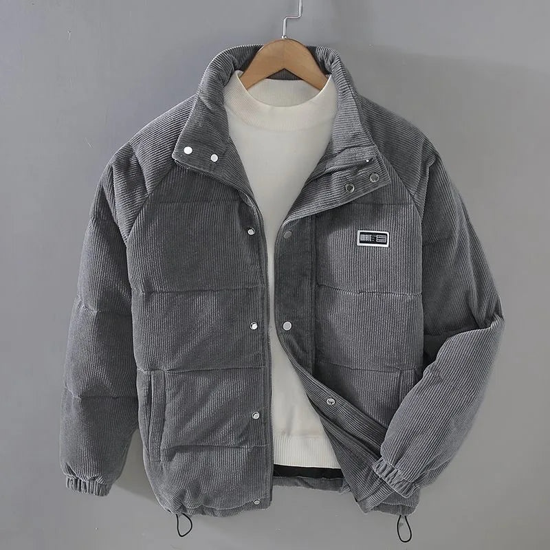 Ayres | Men's Corduroy Winter Jacket - Color:Gray;Size:XS